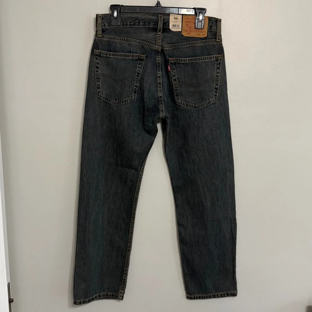 NEW Levi's 555 Mens 30x30 Relaxed Straight Leg Denim Blue Jeans